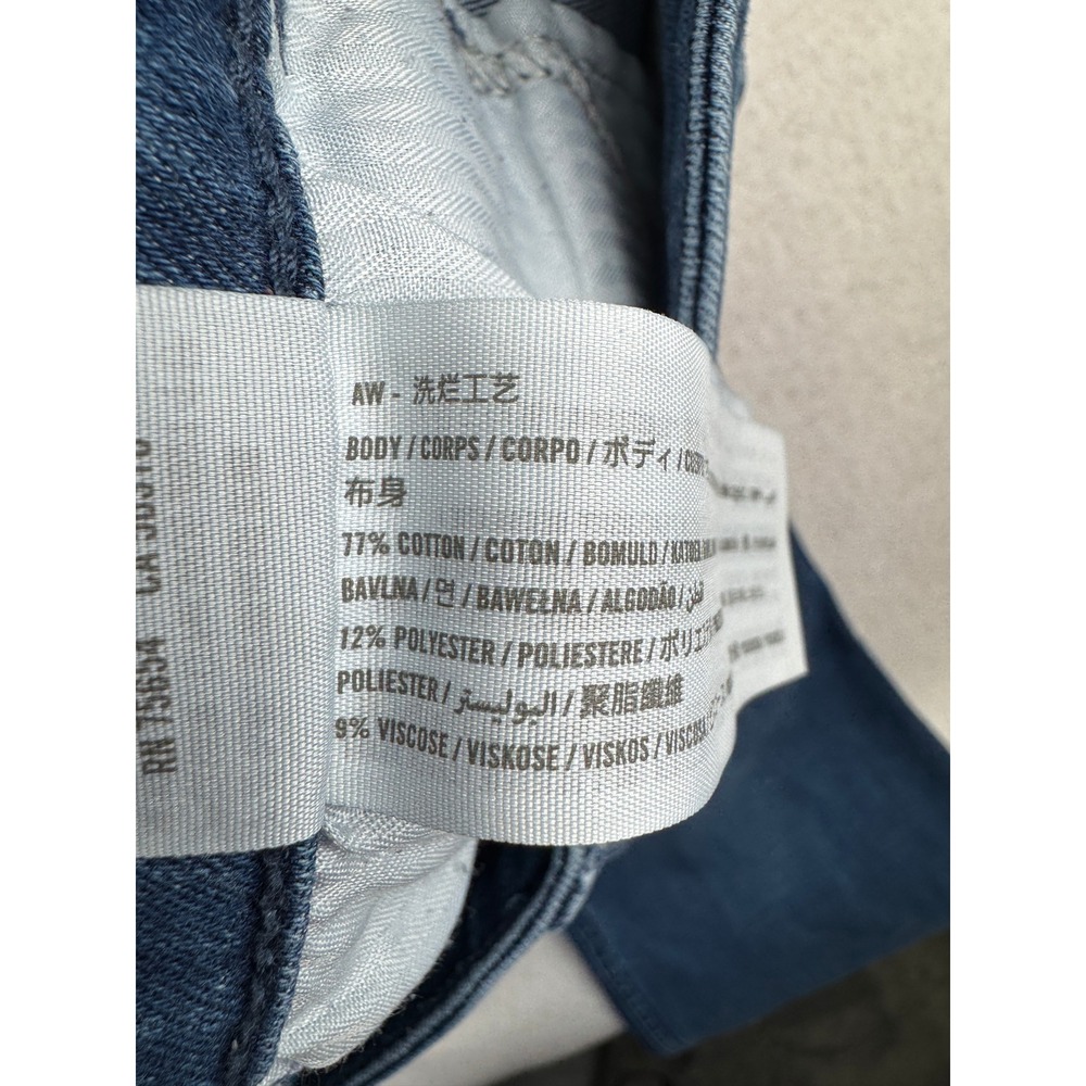 Y2K Hollister High Rise Flare Jeans Blue Raw Hem Side Slit Size 7R (28x30) Boho - Picture 4 of 12